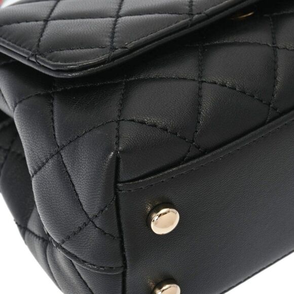 Chanel Black Quilted Chèvre Extra Mini Rainbow Coco Handle Flap Gold Hardware - Picture 8 of 12